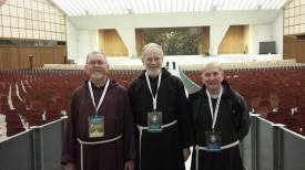 The delegates of the Irish Province, Brothers Michael, Terence and Pius