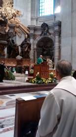 Pope Francis preaching to the friars.