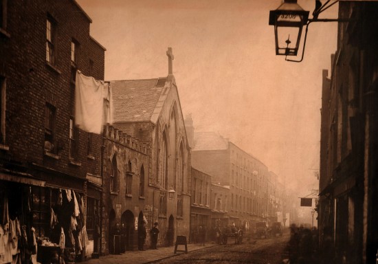 Exterior of Old Capuchin Chapel, Church Street, c.1861.