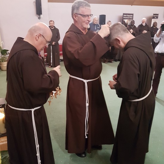 Each Friar received a Tau Cross from the General Minister as a sign of our commitment to our Capuchin Franciscan way of life. 